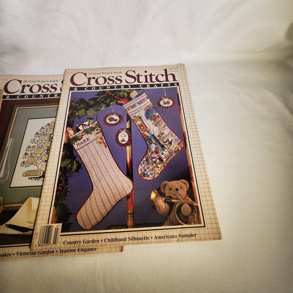 Cross Stitch & Country Crafts Magazine Lot 3 Issues 1987 1988‎ - Picture 3 of 10